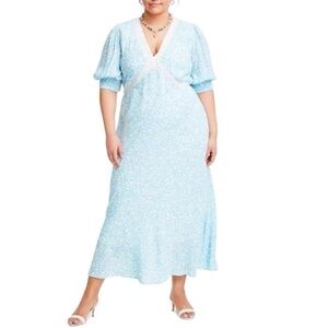 RIXO Light Blue Floral Maxi Dress